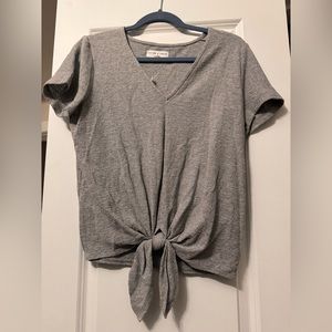 Madewell Shirt Tie Front Top